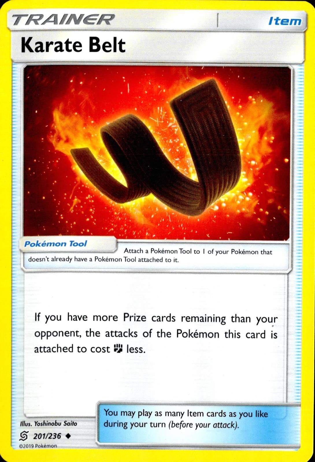KARATE BELT 201/236 UNCOMMON UNIFIED MINDS POKEMON NM