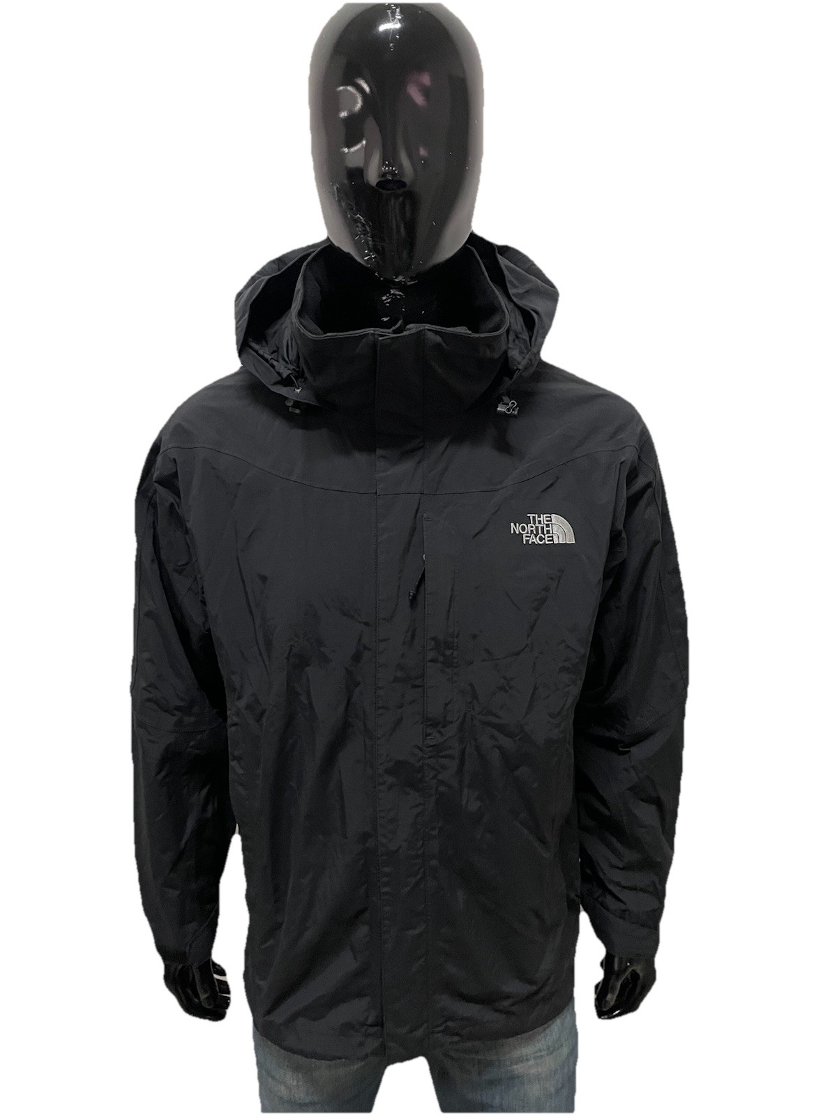The North Face Giacca Uomo Nera HyVent Waterproof Outdoor Taglia M Logo