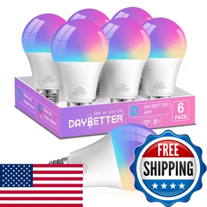 Daybetter Ampoules de lumière intelligentes Rgbcw couleur changeante Ampoule intelligente compatible Alexa