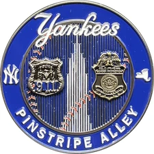 GL3-012 CBP and NYPD Yankees themed 9/11 Pinstripe Alley CBPO Police Officer cha