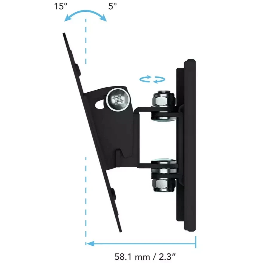 Soporte inclinable y giratorio AVF de hasta 28 pulgadas para monitor y TV soporte inclinable y giratorio AAL112 Foto 3 de 4