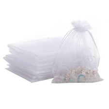 LYSXP 100PCS White Organza Gift Bags - 4x6 100 Count Size: 4 6 Inch ,