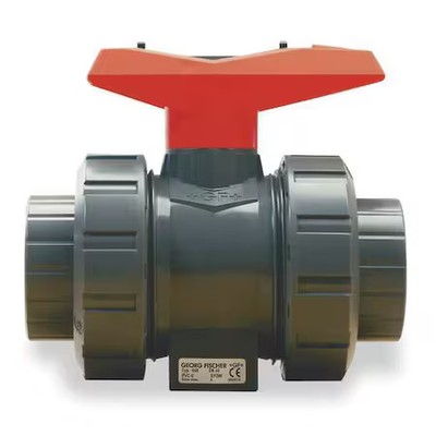 Gf Piping Systems 167546332 1/2'' Fnpt Polypropylene Ball Valve Inline True Union