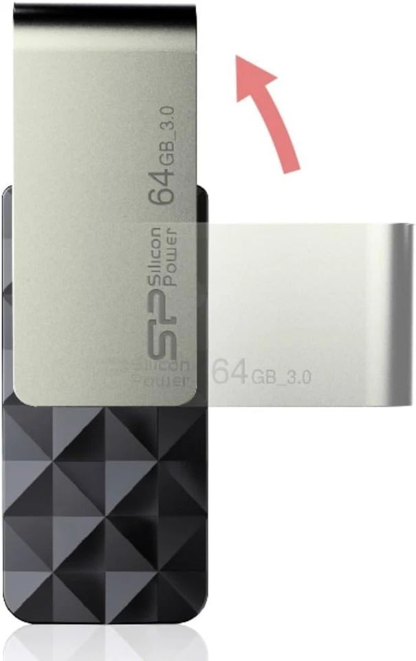 64 GB Silicon Power B30 Blaze USB3.0 Flash Drive Swivel Style, USB 3.1 Gen1 (USB - Image 4 of 4
