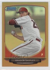 2013 Bowman Draft Picks Chrome Gold Refractor 41/50 Braden Shipley #BDPP12 3i6