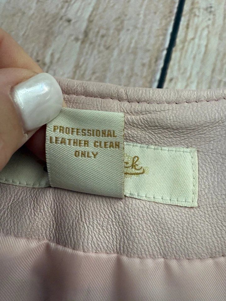 Chaleco de cuero de cordero Peck & Peck vintage para mujer acolchado forrado rosa mediano Foto 3 de 4