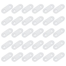 50Pcs Curtain Weights, 16 x 38 x 5mm 17g Iron Drapery Weights, White