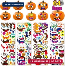 Large Pumpkin Face Stickers Halloween Stickers, Halloween Party