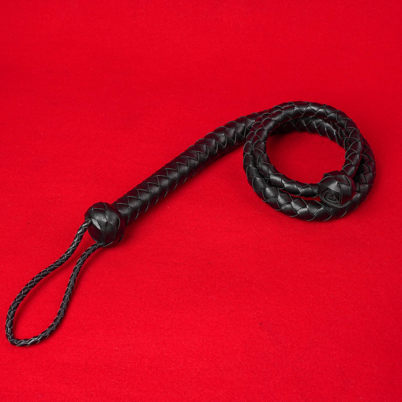 48.8in BDSM Sex Whip Spanking Handle Flogger Crop For Couples Torture Slave Game