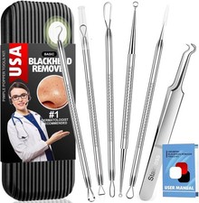 6 Pack Cbiumpro Blackhead Remover Tools, Pimple Extractor Acne Comedone Tool Kit