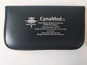 CynaMed Hegar 9-Piece Uterine Dilator Set, Gynecological Instruments, New Unused