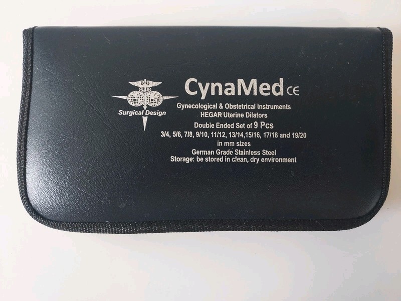CynaMed Hegar 9-Piece Uterine Dilator Set, Gynecological Instruments, New Unused