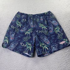 Vineyard Vines Swim Trunks Mens Large Blue Riding The Wave Beach Swimming