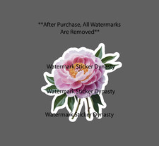 Peony Sticker Waterproof Decal Flower Floral Pink Nature Garden Gift New Peony Sticker Waterproof Decal Flower Floral Pink Nature Garden Gift New