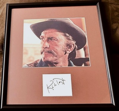 Kirk Douglas autograph signed cut signature framed Gunfight 8x10 movie photo JSA