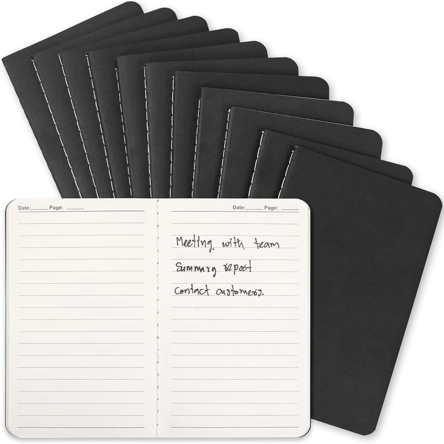 Mini Pocket Notebooks Bulk 3.5 x 5.5 Inches 12 Pack Small Note Pads Lined L
