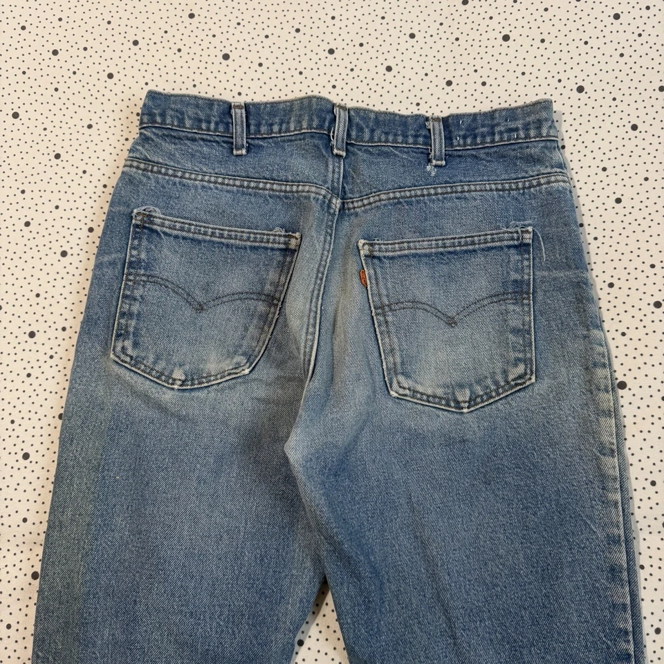 Jeans Levi's vintage años 80 para hombre 32 bigotes azul bootcut pestaña naranja 546 0217 Foto 3 de 4