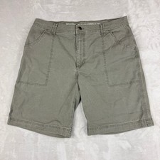 Wrangler All Terrain Shorts Men 36 Olive Green Rugged Wear Cargo Outdoor Stretch