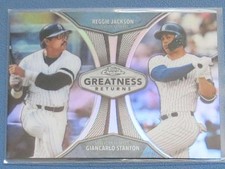 2019 Topps Chrome #GRE-13 Reggie Jackson & Giancarlo Stanton Greatness Returns