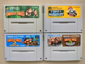 Nintendo Super Famicom Console SFC Complete set Donkey Kong 1 2 3 Mario Kart
