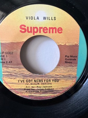VIOLA WILLS/i VE GOT NEWS FOR YOU/SWEET BACK.       NEW