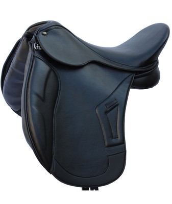 Selle de cheval Freemax sans arçon en synthétique avec