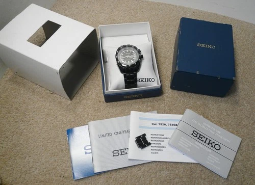VINTAGE 2014 SEIKO SUPERIOR 4R16-00D0 WORLD TIME AUTOMATIC GENTS WRISTWATCH VGC
