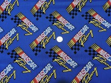 100 Cotton - Retro NASCAR Racing Print - By the Yard
