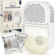 Vellure 4x Dehumidifiers Home Wall-Mounted Wardrobe Dehumidifier Self Adhesive