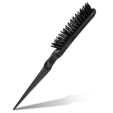 Teasing Hair Brush for Women, Black Nylon Bristle Salon Backcombing & Styling