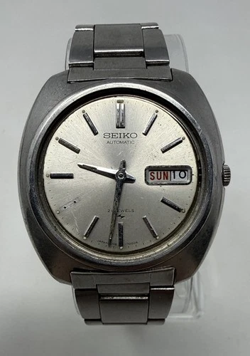 Vintage SEIKO 7006-7000 Watch, Japan, 21J 7006A Automatic Movt SS Case READ