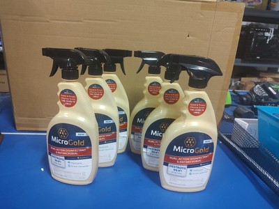 6 Ea Microgold Dual Surface Hospital Grade Disinfectant Spray Cleaner 24 Fl Oz 