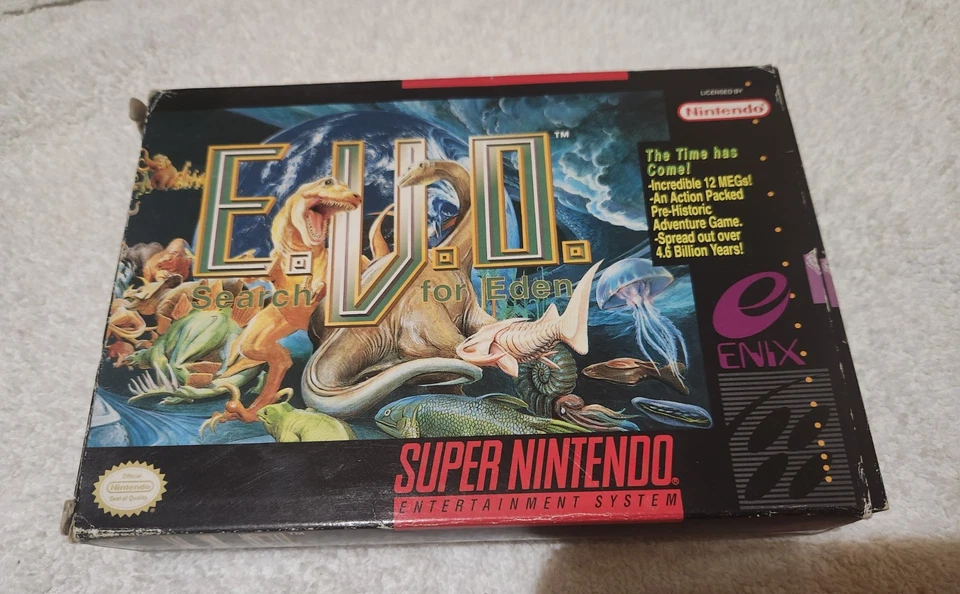 EVO The Search for Eden SNES Super Nintendo CIB HTF VTG Authentic w/ Manual - Image 2 of 4