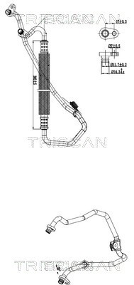 Klimaleitung FÜR CitroËN C3 III (Sx), Peugeot 2008 I (Cu ) - Triscan 9010 28018-image