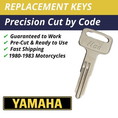 Yamaha Motorcycle Keys Replacement Key Cut to Code C11112-C14433 All Metal