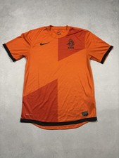 Vintage Netherlands Nike Home Jersey 2012 2013 KNVB Dri-Fit Orange Holland S