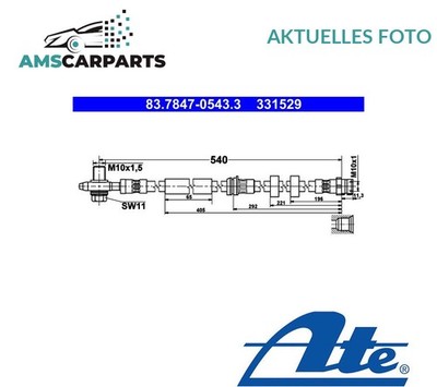 BREMSSCHLAUCH BREMSLEITUNG VORNE 837847-05433 ATE P NEU OE QUALITÄT