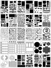 Tenare 30 Pcs Journal Stencils Planner Plastic Ultimate Productivity Dot DIY ...