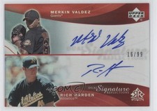 2005 Reflections Dual Signature Red 16/99 Merkin Valdez Rich Harden Auto 2u3