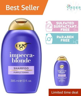 Purple Toning Shampoo for Blonde Hair Color Treated Nourishing Brassy