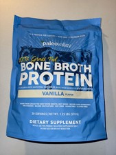 Paleovalley 100 Grass Fed Beef Bone Broth Protein Powder - VANILLA