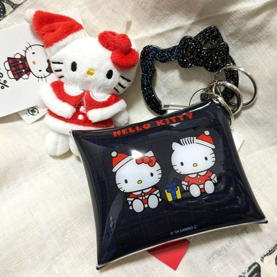 Hello Kitty Sanrio Lowrys Farm Me Carabiner Pouch Black Collaboration from Japan