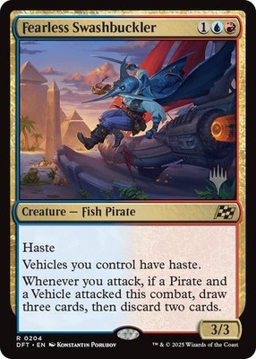 MTG Fearless Swashbuckler Foil NM [Promo Pack: Aetherdrift - 204]