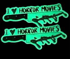 Glow In The Dark  Horror Two Pack Vinyl Stickers