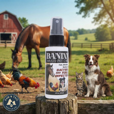 Banixx Horse  Pet Care Grooming Spray Skin Support Alcohol-Free Travel Size 2oz