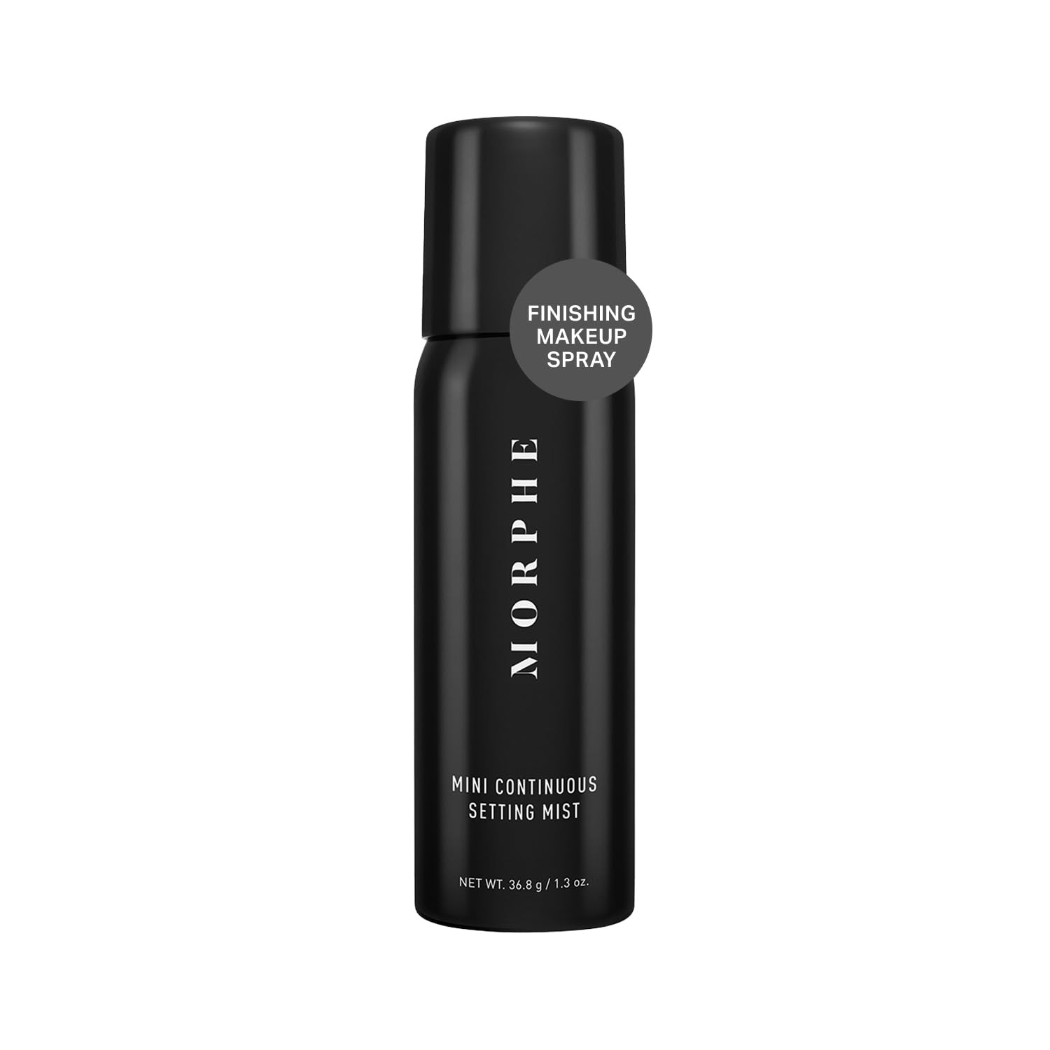 Morphe Mini Continuous Setting Mist - Micro-Fine, 1.3 Fl Oz, Clear, Black