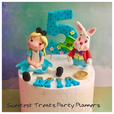 Alice In Wonderland Cake Topper Set For An Alice In Wonderland