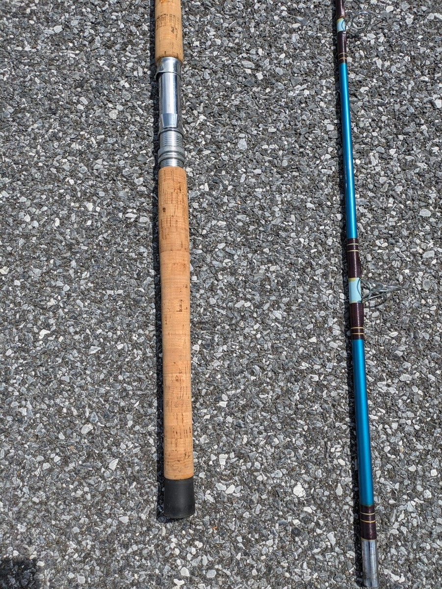 Vintage Master Fishing Tackle Mark 4 IV Custom Fiberglass 820 Blue Cork Rod  | eBay