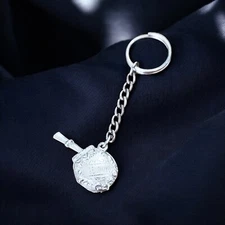 Beautiful Vintage Alpaca Argentine Mate And Straw Keychain