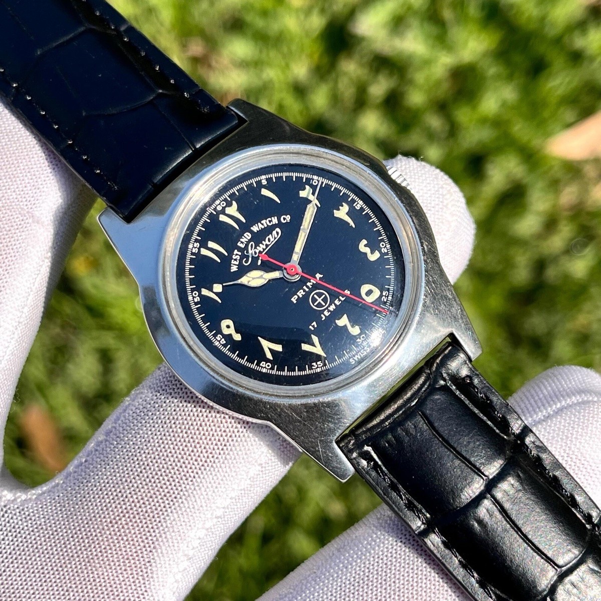 VintageM WEST END WATCH PRIMA Sowar 英軍官有 1940s West End Watch Co Sowar Prima Civil Service India